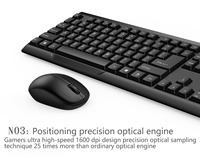 Nueva combinación de teclado y ratón inalámbricos retroiluminados con LED mecánico a la moda para oficina, negocios, uso doméstico