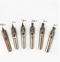 Accessoires pour stylos plumes en gros, pointes de stylo plume pour calligraphie italique et gothique, pointes plates haut de gamme, vintage, médiéval, ruban pour stylo plume