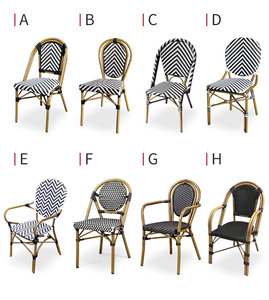 Sedia in Rattan Impilabile Stile Vintage Francese, Forniture all'Ingrosso per Esterni, Food Court, Banchetti, Ristoranti e Caffè - Product Image 5