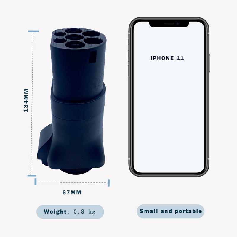 GUWIEYG Typ2 auf Schuko Adapter, Typ2 auf Europäischen Stecker für Elektrische Motorräder und E-Bikes, IEC 62196 16A EV-Ladegerät oder Ladestationsadapter