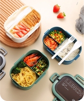 Boîte à lunch bento isotherme et micro-ondable en plastique de grande capacité (1200 ml) pour enfants