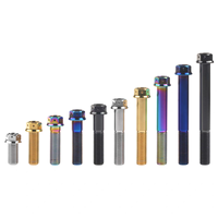 Vis à tête cylindrique en titane personnalisées pour moto, en alliage de titane TC4, plaquées sous vide, tailles M4 à M8 pour couvercle de moteur