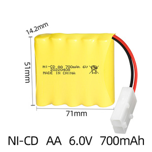 Nhà Máy Bán buôn 6V 700mAh <span class=keywords><strong>NiCd</strong></span> di động gói AA <span class=keywords><strong>6.0V</strong></span> có thể sạc lại pin để bán - Product Image 4