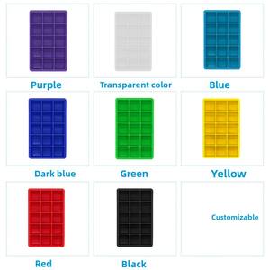 Para <span class=keywords><strong>Amazon</strong></span> 15 rejillas bandeja de hielo de silicona molde cuadrado hogar refrigerador caja de hielo casera tapa venta al por mayor herramientas de helado - Product Image 5