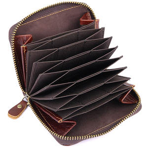 J. <span class=keywords><strong>M</strong></span>.d-cartera de cuero genuino personalizada para hombre, billetera masculina de cuero genuino de alta calidad con cremallera, monedero con bloqueo RFID, tarjetero - Product Image 6