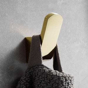 Light Luxury Modern Iron Punch-free Multifunctional Flexible Bathroom Wall-mounted <b>Coat</b> <b>Hook</b> Single <b>Hook</b> - Product Image 6