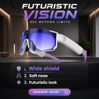 Gafas Inteligentes con IA para Ciclismo M95 de 8MP con Grabación de Fotos/Vídeos, Llamadas, Reproducción de Música, Control Táctil, Batería de 290mAh