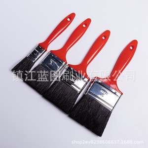 Brocha de cerdas de cerdo de 12-18 mm con mango de plástico para pintar paredes, diseño rojo - Product Image 4