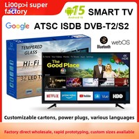 Téléviseurs intelligents à écran large LED LCD 4K ultra-clairs de 32, 42, 55, 65 et 85 pouces pour le commerce extérieur transfrontalier avec télécommande