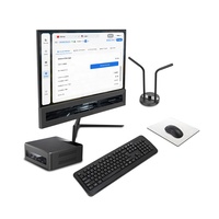 Conjunto de Monitor de Doble Pantalla de 27 Pulgadas y Mini PC con Software de Traducción de Idiomas en Tiempo Real con IA para Reuniones en Cara a Cara y Recepción en Hoteles