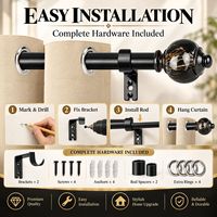 Tringle à rideau dorée de luxe, tringle à rideau décorative en métal pour chambre à coucher, salon, fenêtre