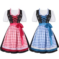 Tenue de carnaval et de fête d'Halloween Oktoberfest, ensemble pantalon à bretelles taille unique, vêtements bavarois pour femmes, prend en charge ODM et OEM