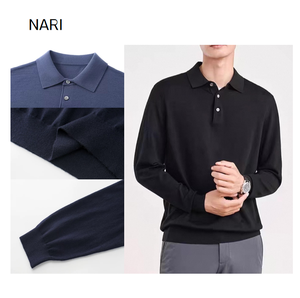 Wholesale Price Basic Style Cashmere <strong>Polo</strong> Shirt Sweater Italian Lapel Collar Cashmere Sweater Pullover <strong>Jumper</strong> Sweater for Men - Product Image 2