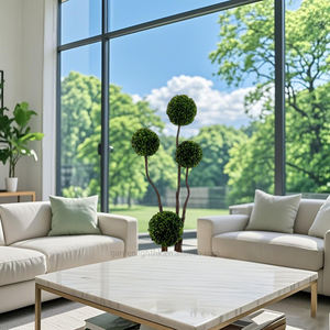 Décorations Printemps-Été : Arbre en Pot Boule de Buis Vert en Plastique Écologique de Haute Qualité (1,5 m) pour la Maison, l'Hôtel, les Fêtes et la Décoration Festive - Product Image 6