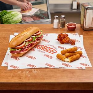 Custom Biodegradable Eco-Friendly Recyclable <b>Burger</b> Fried Chicken Hot Dog Packaging Grease Proof Disposable <b>Wrapping</b> <b>Paper</b> - Product Image 1