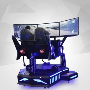 Simulateur de course dynamique 9D en intérieur, console de jeu à trois écrans avec dispositif de détection de mouvement à trois axes, équipement MR - Product Image 2
