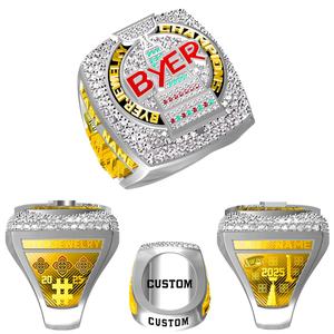 خاتم ماسي جديد للرجال من الفولاذ المقاوم للصدأ تصميم خيالي لكرة القدم - Product Image 4