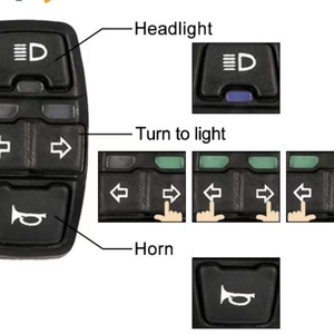 3-in-1 Electric Bike Scooter 36V 48V Horn Headlight Steering Switch DK336 Parts for Electric Bicycles - Product Image 2