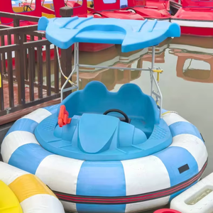 Bateaux tamponneurs gonflables électriques en fibre de verre PE pour enfants et adultes, avec pistolets à eau, jets et musique MP3, pour parcs aquatiques - Product Image 1