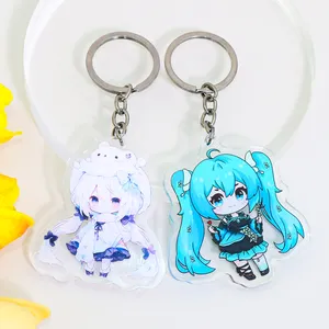 Manufacture Double Side Custom Printed Transparent Holographic Charms Make Your Own Acrylic Keychain With Anime