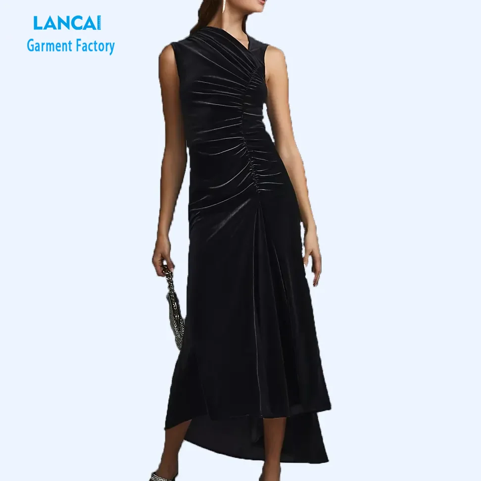 Clothing Manufacturers for Custom Clothes Luxury Casual Dresses Customized Design Long Dress Women