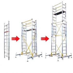 Hot Selling Aluminum Alloy Mobile <strong>Extension</strong> Scaffolding Multifunctional Telescopic Scaffolding <strong>Tower</strong> - Product Image 2