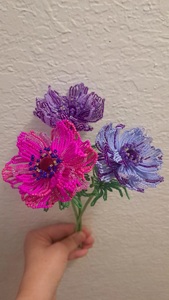 Fiori Artificiali Decorativi Anemone con Perline, Collezione Stagionale per Eventi Scolastici e Decorazioni Matrimoniali - Product Image 2