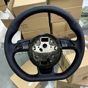 Volant en cuir pour <span class=keywords><strong>Audi</strong></span> <span class=keywords><strong>S1</strong></span> S3 A4 S4 S5 S7 S8 A1 A3 A5 A6 B9 B8.5 B8 R8 TT TTRS TTS Q3 Q5 – Vente directe usine - Product Image 1