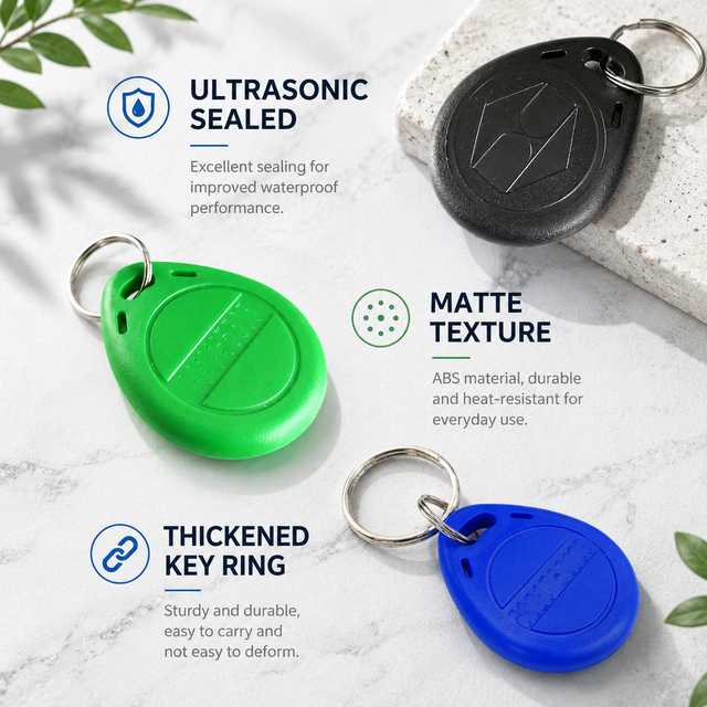 125KHz RFID Access Control Tag Mini Waterproof Easy-to-Use Keychain Keyfob Door Business Key Tag