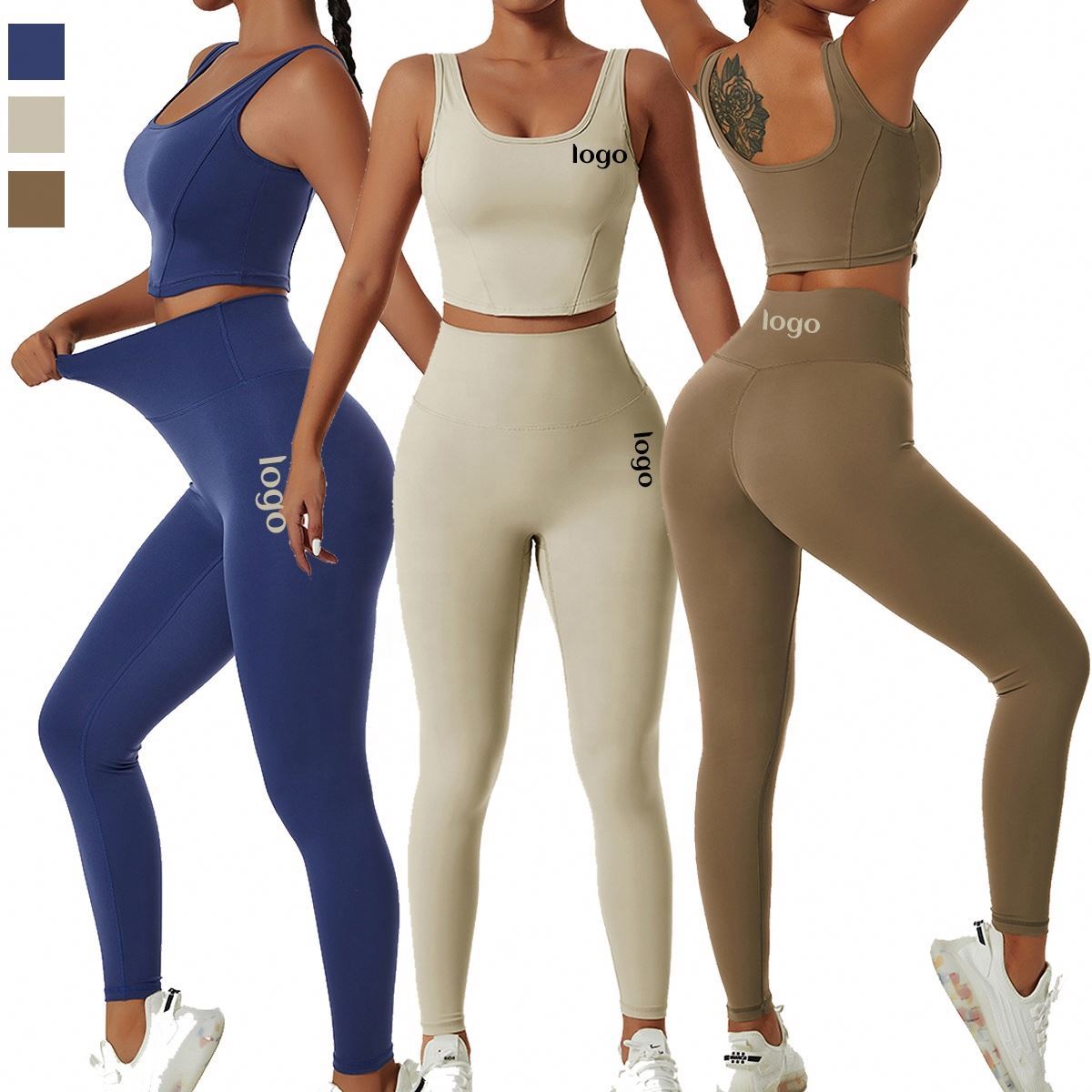 Newest Recycled Yoga Wear Eco-friendly Sustainable Activewear Women Plus Size Fitness Gym Wear Set