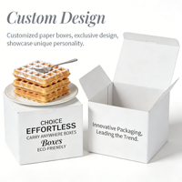 Boîte à biscuits personnalisée avec logo imprimé, emballage de boulangerie avec boîte en papier pour biscuits