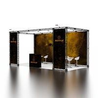 Stand d'exposition portable 20x10 pieds, réutilisable, assemblage sans outil, modulaire, avec comptoir