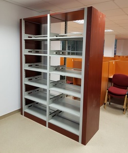 Office Furniture File Storage Public <b>Library</b> Bookshelf Bookcase Iron <b>Library</b> Metal <b>Book</b> Shelf - Product Image 1