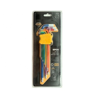 Vendita calda professionale all'ingrosso di alta qualità S2 o CRV lungo sottile Torx hexagon Allen esagonale chiave <span class=keywords><strong>Set</strong></span> con manicotto di colore - Product Image 1