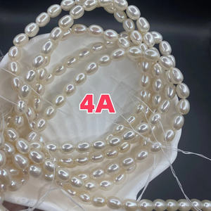 La mejor calidad 4A + arroz Natural Blanco/rosa/púrpura perlas de agua dulce collar de perlas cultivadas de diferentes tamaños sin defectos - Product Image 3