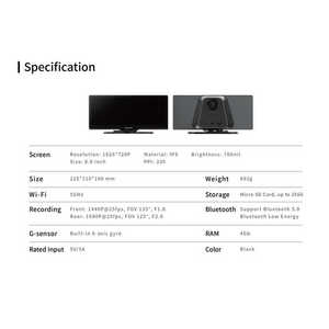 DDPAI M5S Estéreo Inteligente para Auto con Pantalla Táctil LCD IPS de 8.9 Pulgadas, Grabación Ultra Gran Angular de 1080P - Product Image 6