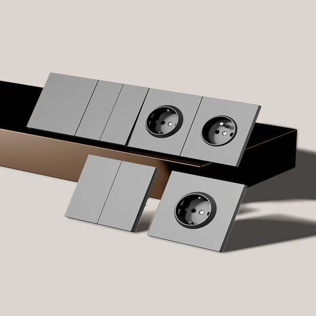 BENDI C6 EU & Russian Standard Modular Wall Switch Socket Panel with IP20 Protection Custom Combination for Home Project