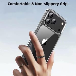 Custodia per telefono trasparente 3 in 1 con protezione dello schermo in vetro temperato e pellicola per obiettivo della fotocamera per iPhone 17 16 15 14 13 12 Pro Max - Product Image 5