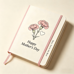 Diario <span class=keywords><strong>de</strong></span> Recuerdos Personalizado <span class=keywords><strong>de</strong></span> PU con Diseño <span class=keywords><strong>de</strong></span> Clavel, Regalo para Mamá, <span class=keywords><strong>Libro</strong></span> <span class=keywords><strong>de</strong></span> Recuerdos Familiares Guiado - Product Image 1