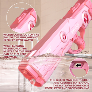 Di alta qualità in plastica rosa pistola elettrica per schizzi d'acqua a prova di perdite reali dall'aspetto di grandi dimensioni adulti colorati sia uomini che donne CPC - Product Image 5