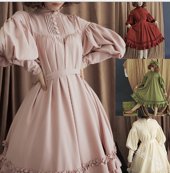 Gothic Vintage Lolita Dress for Women - Japanese Princess Style, Lantern  Sleeve Cosplay Costume for Parties & Halloween Events