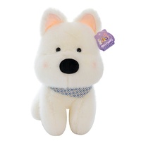Peluche de luxe légère et adorable, chien West Highland White Terrier, cadeau d'anniversaire, super douce, rembourrage en coton PP, polyester lavé