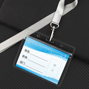 High Quality PVC <strong>Hard</strong> <strong>Card</strong> <strong>Case</strong> Custom Name Badge Holder with Button Closure for Business <strong>Card</strong>