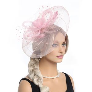 <span class=keywords><strong>Voile</strong></span> de mariée haut de gamme européen et américain vente en gros transfrontalière de chapeau en maille formelle pince à cheveux accessoires de <span class=keywords><strong>voile</strong></span> de cerceau de cheveux - Product Image 3