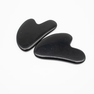 Werks bedarf Schwarz-Weiß-Kristallrollen-Gesichts massage gerät Zwei-Kopf-Jade-Rollen-Herzschaber-Jade-Massage gerät Geschenkset - Product Image 2