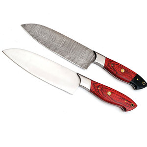 Nouvel ensemble de couteaux de chef professionnels en acier Damas faits à la main pour la cuisine, outils de cuisine de qualité supérieure avec logo personnalisé - Product Image 5