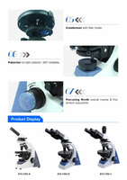 Two-Person Multi-Viewing Electron Microscope Two Heads 1080p Camera for Laboratory Educational Use