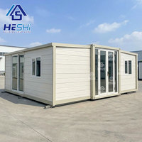 Maison mobile de luxe préfabriquée sur mesure de 40 pieds ou 20 pieds, 5 chambres, en acier léger, extensible, type conteneur