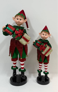 Elfe de Noël animé <span class=keywords><strong>en</strong></span> plastique de 110 cm avec musique et tambour, statues d'elfes de Noël pour intérieur, décoration de Noël pour la maison, le <span class=keywords><strong>magasin</strong></span>, le centre commercial - Product Image 2