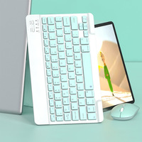 Ultra İnce LED Arkadan Aydınlatmalı Kablosuz Klavye Mouse Seti iPad Tabletler Telefonlar Şarj Edilebilir Taşınabilir BT 5.0 Ofis Oyun Seyahat